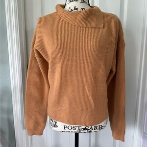 Six Fifty Rae Orange Foldover Sweater Small
